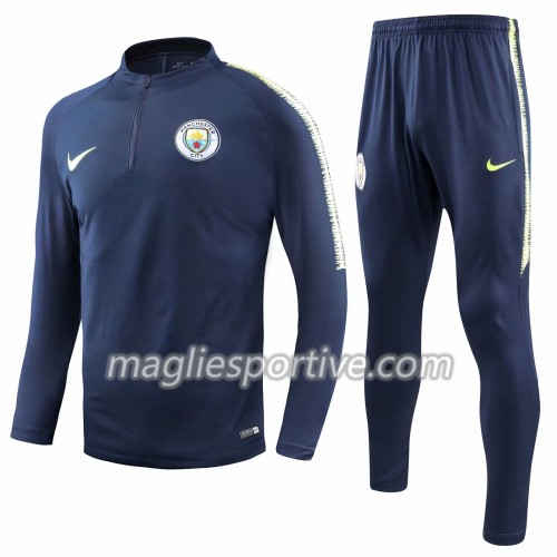 Manchester City Tute Felpe da Allenamento Scuro Blu 2018/2019