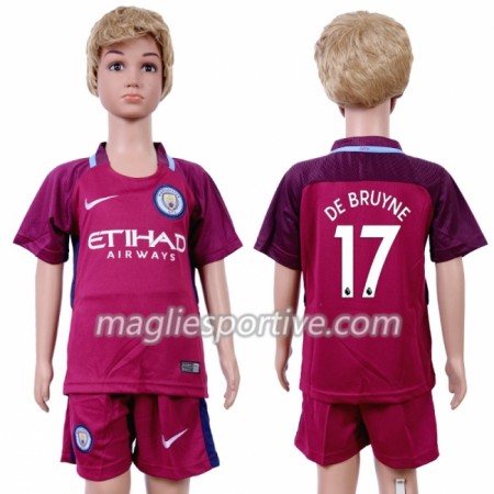 Completo Calcio Manchester City Kevin De Bruyne 17 Bambino Divisa Trasferta 2018