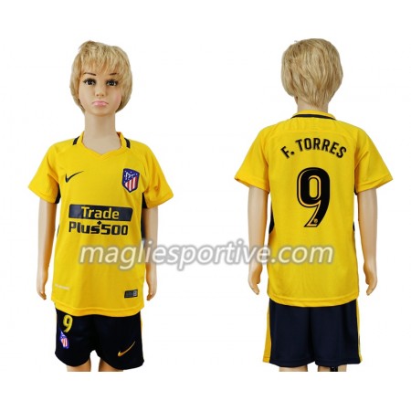 Completo Calcio Atlético Madrid Fernando Torres 9 Bambino Divisa Trasferta 2018