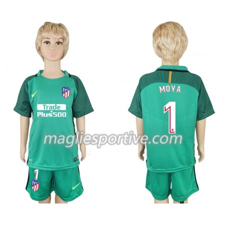 Completo Calcio Atlético Madrid Miguel Angel Moya 1 Portiere Bambino Divisa Prima 2018