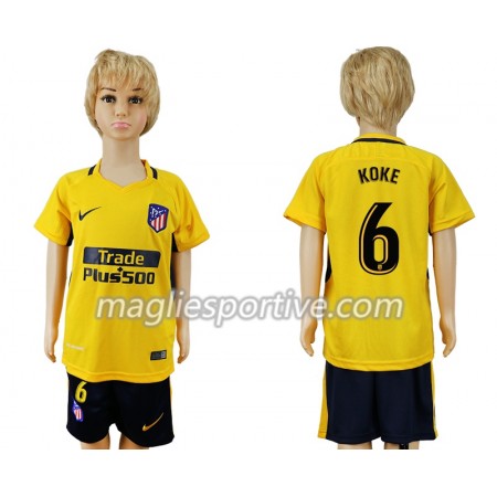 Completo Calcio Atlético Madrid Koke 6 Bambino Divisa Trasferta 2018
